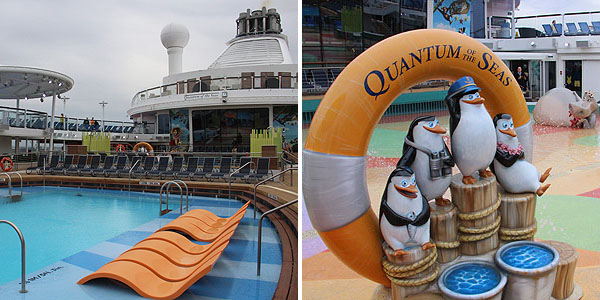 Piscina dos adultos e piscina infantil