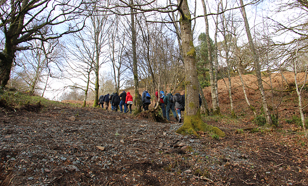 Trilha no Trossachs National Park