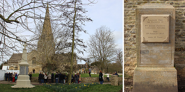 Igreja e praça em Bampton