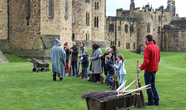 Vôo de vassoura no Alnwick Castle