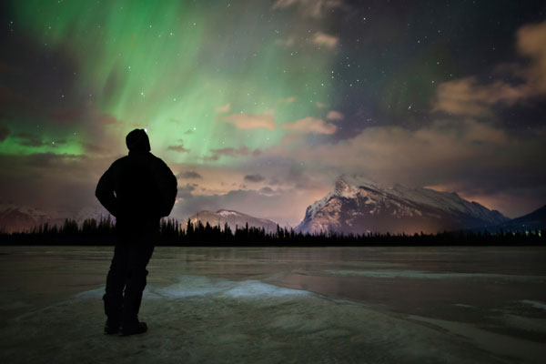 Aurora boreal em Banff