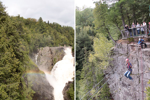 Tirolesa no Canyon Ste-Anne