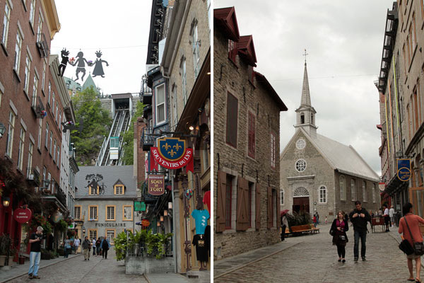 Igreja e rua do Petit Champlain