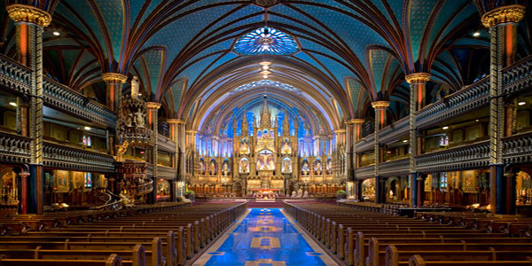 Interior da Notre Dame de Montreal