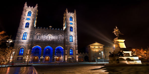 Fachada da Notre Dame de Montreal