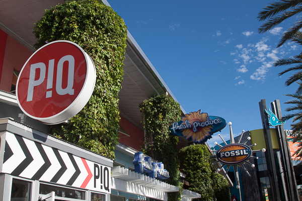 Fachada das lojas no Citywalk de Orlando