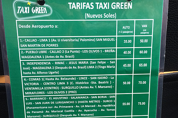 Chegando em Lima: transporte e câmbio