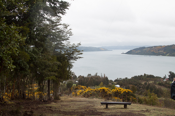Vista da propriedade de Sandra, em Chiloé