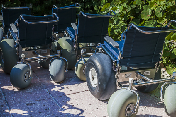 cadeiras de rodas em Castaway Cay
