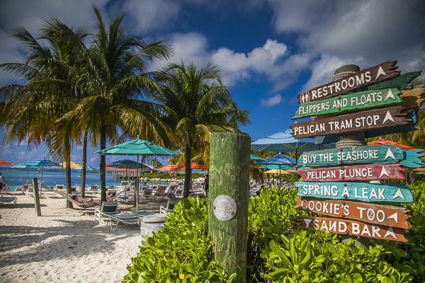 Plaquinhas em Castaway Cay