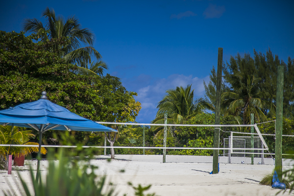 Quadra de vôlei em Castaway Cay