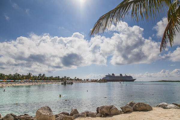 Tranquilidade da praia em Castaway Cay