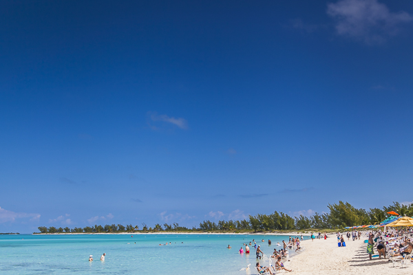 Praia dos adultos em Castaway Cay