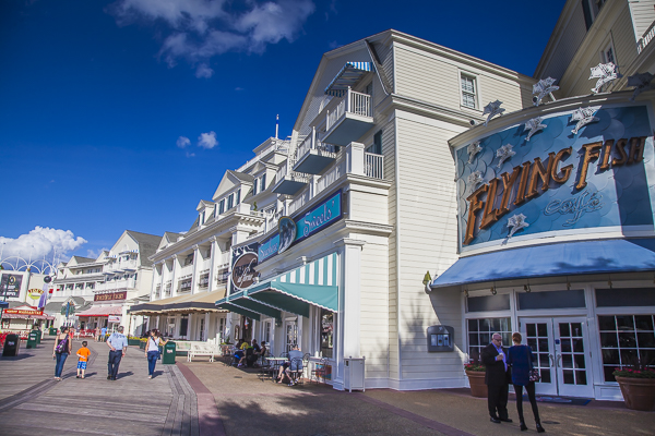 Fachada do Flying Fish, no Boardwalk