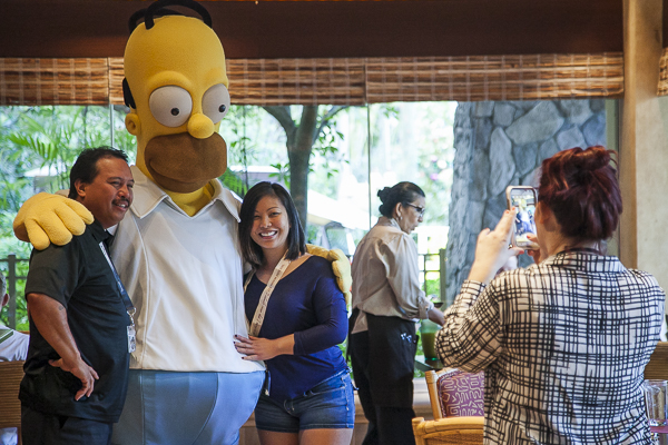 Homer Simpson no café da manhã da Universal