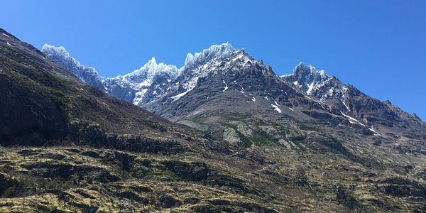 Paisagem no passeio ao Glaciar Grey