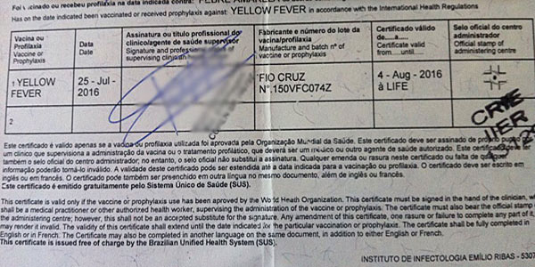 Vacina contra febre amarela
