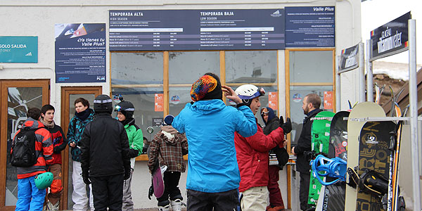 bilheteria valle nevado