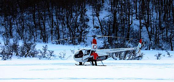 Helicóptero Ushuaia inverno