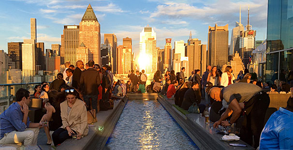 Rooftop bars em Nova York: Press Lounge