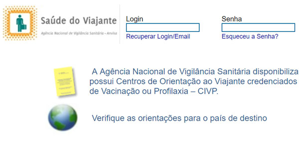 Site Anvisa febre amarela