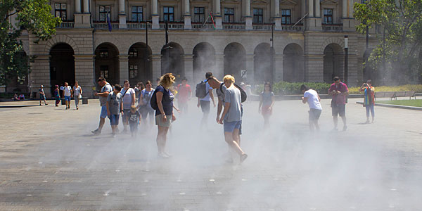 Roteiro Budapeste: chafariz do Parlamento