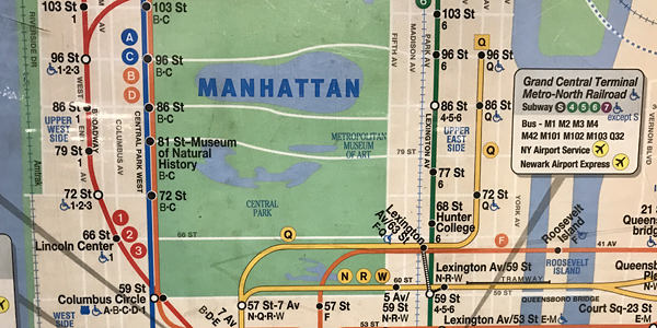 transporte em nova york mapa metro