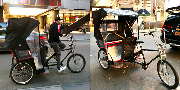 transporte em nova york pedicab