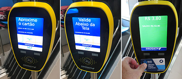 Rio: validando o cartão no VLT