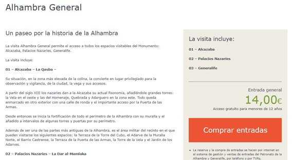 alhambra dicas como comprar