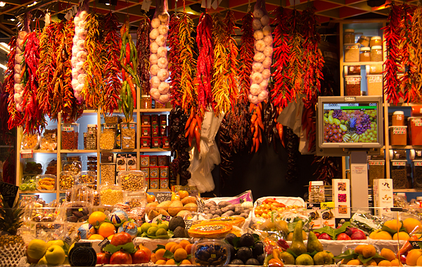 Mercado da Boqueria em Barcelona
