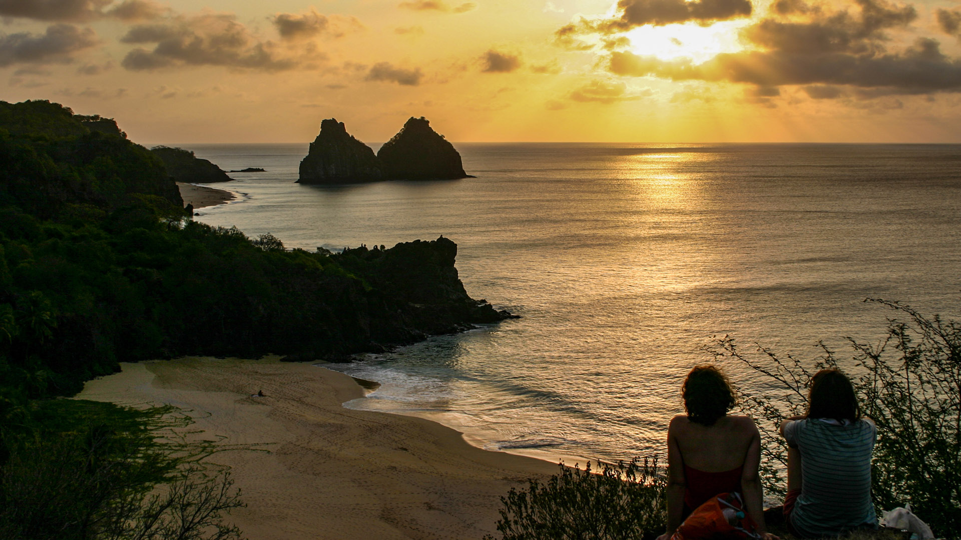 Pôr do sol no Forte do Boldró