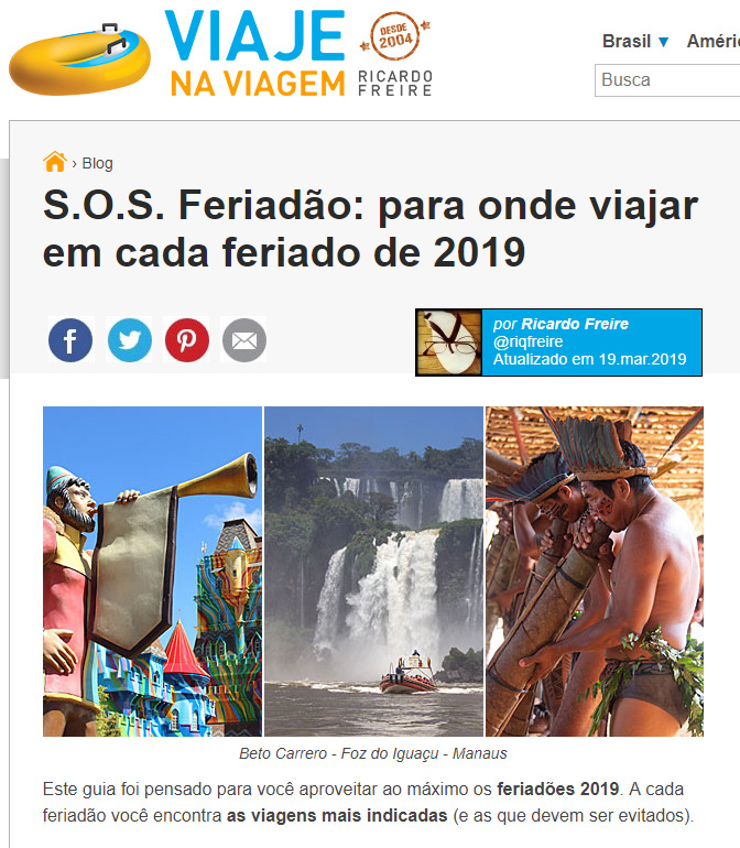 Influenciadores digitais do turismo