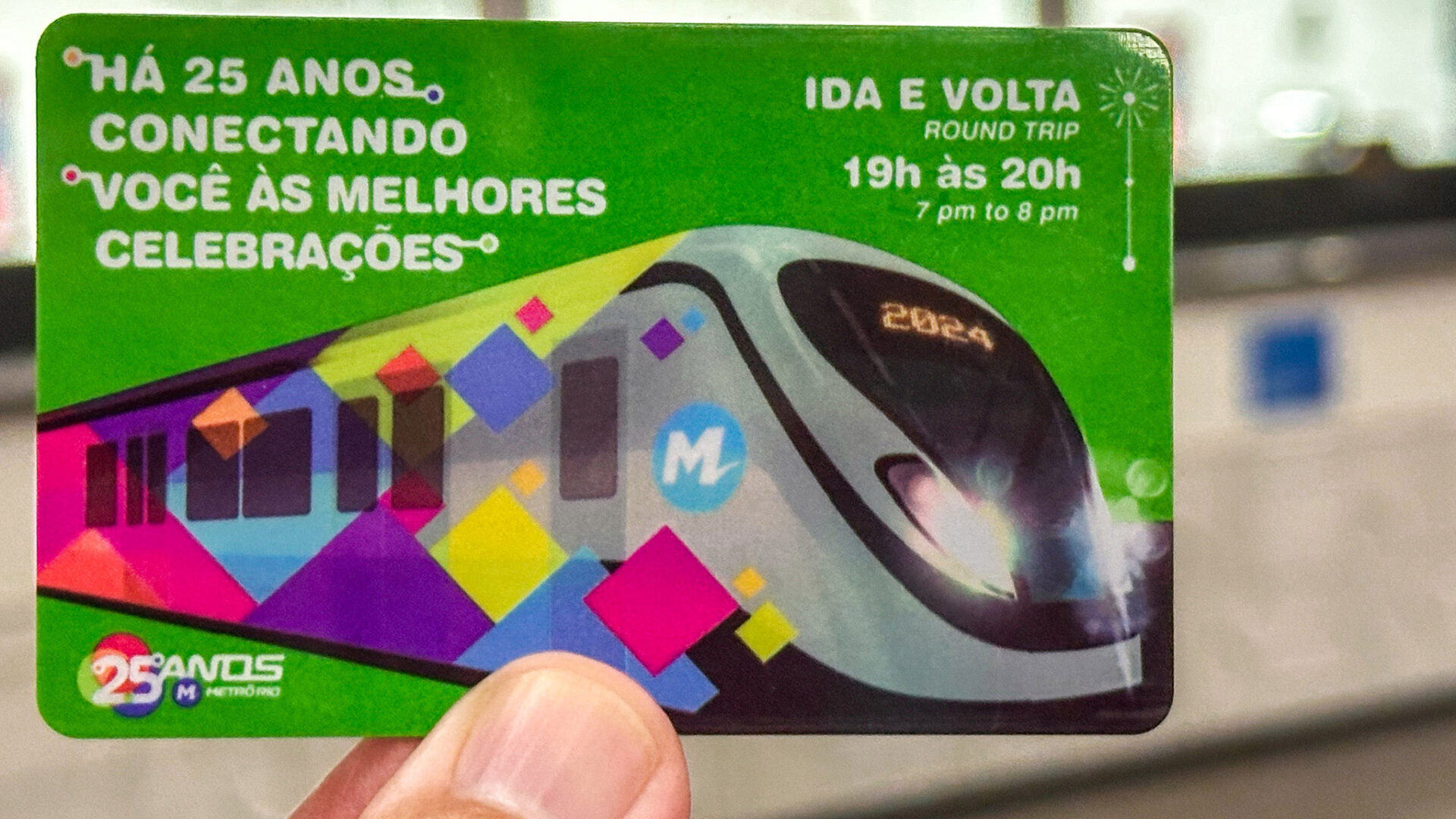 Réveillon 2024 em Copacabana - bilhete de metro