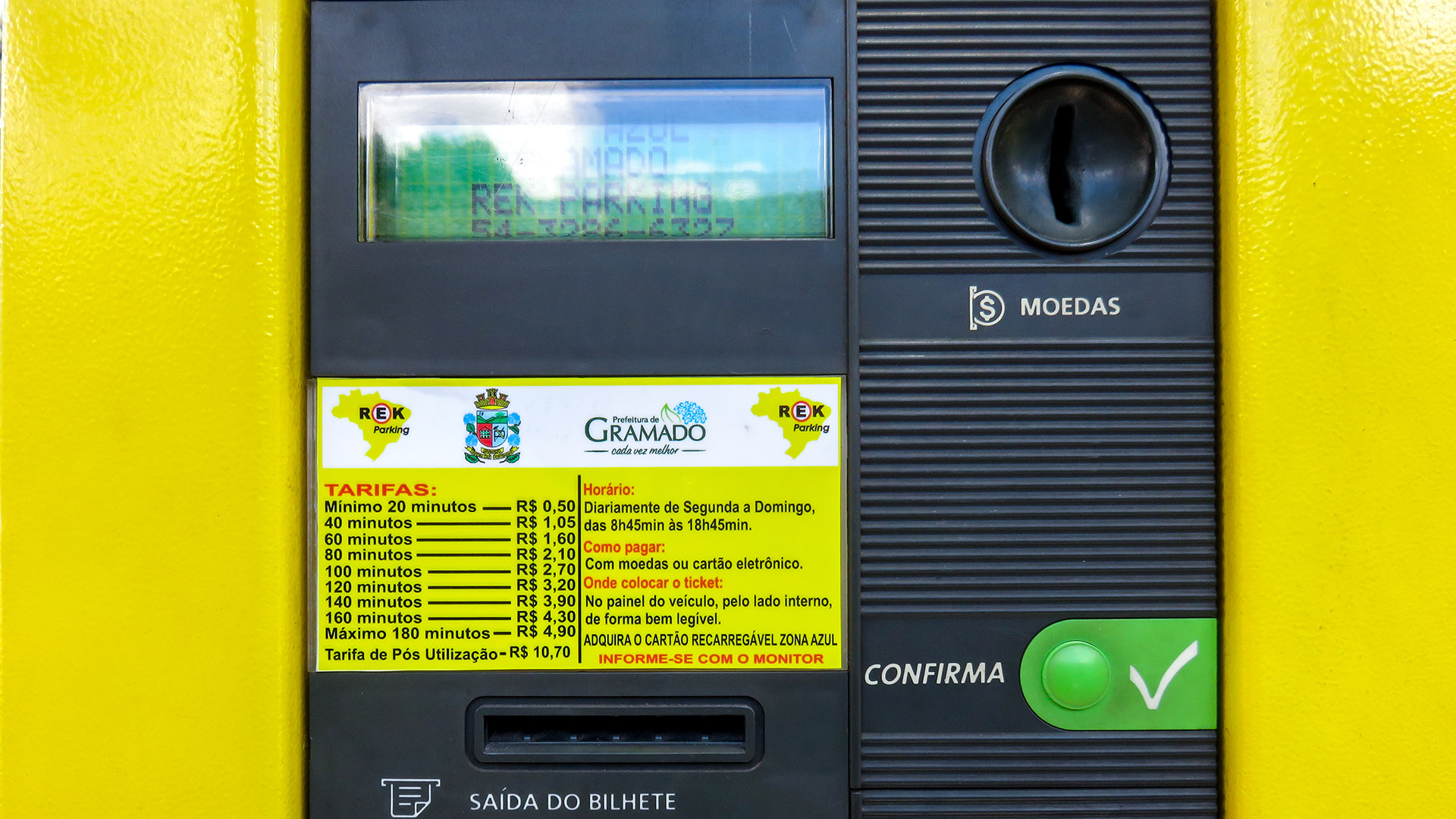 Como se locomover em Gramado: parquímetro