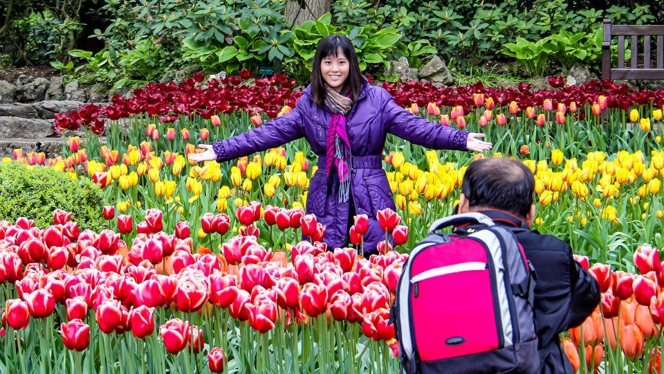 visitantes no Keukenhof