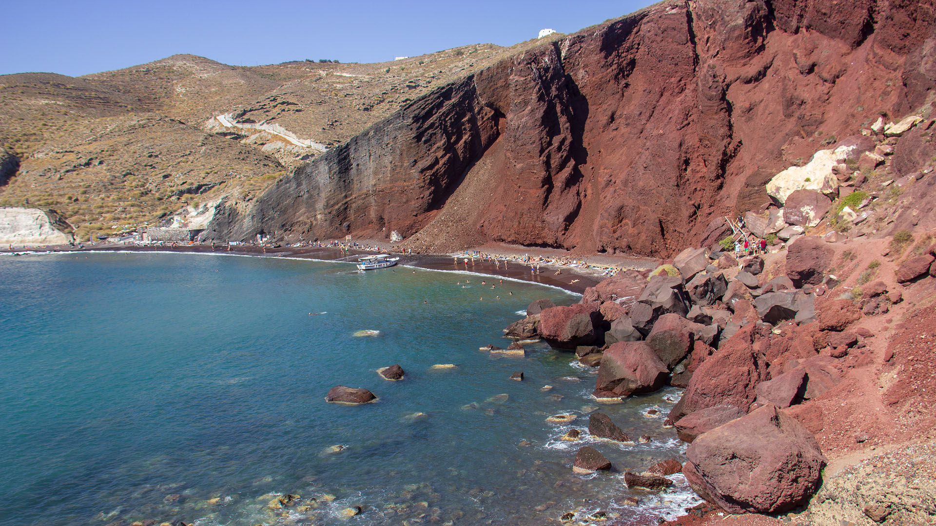 Praias em Santorini: Red Beach