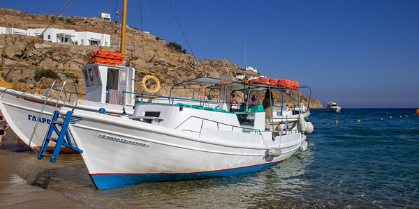 mykonos barco-táxi super paradise