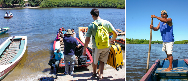 Caraíva: travessia de canoa