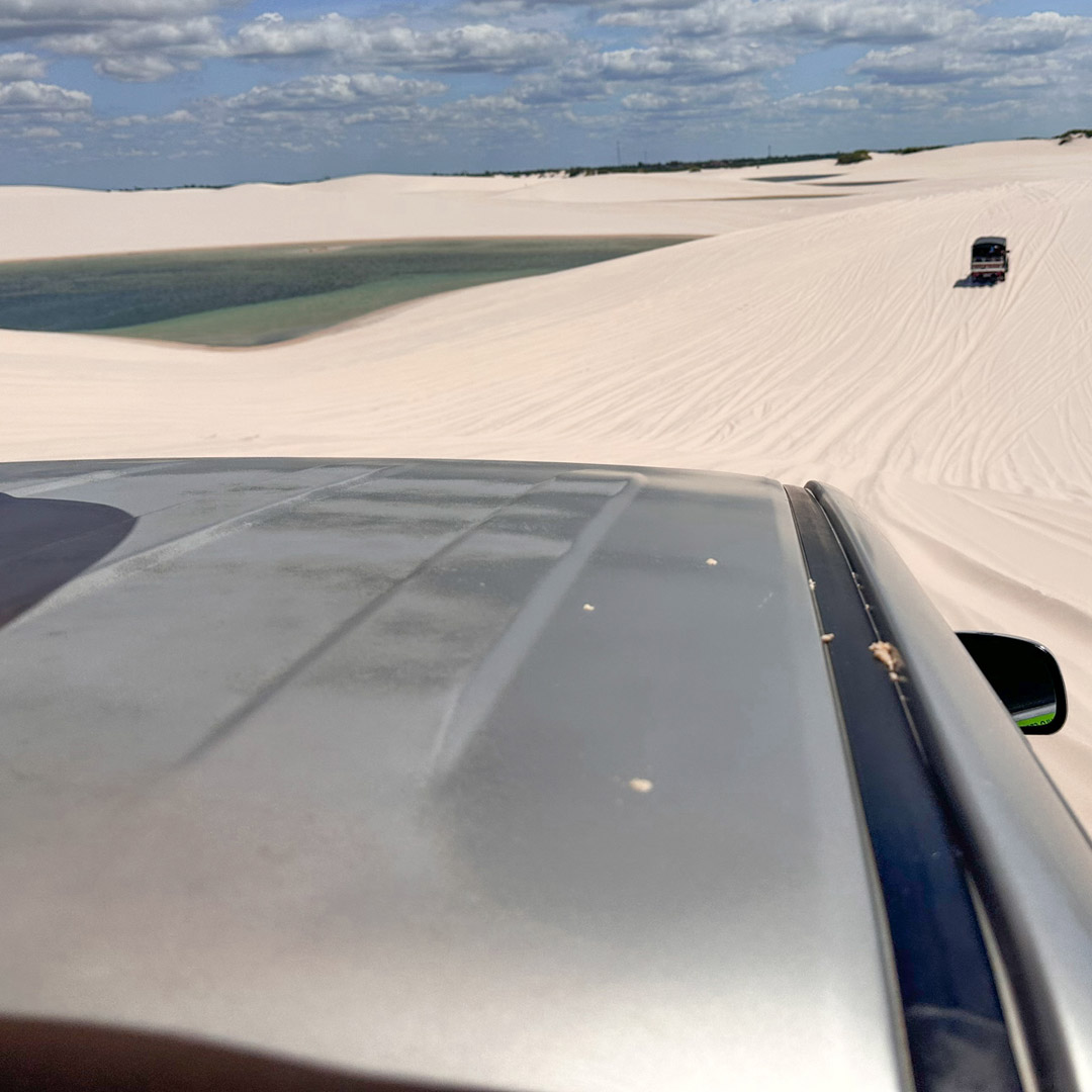 Roteiro de viagem nos Lençóis Maranhenses: Hilux em Santo Amaro