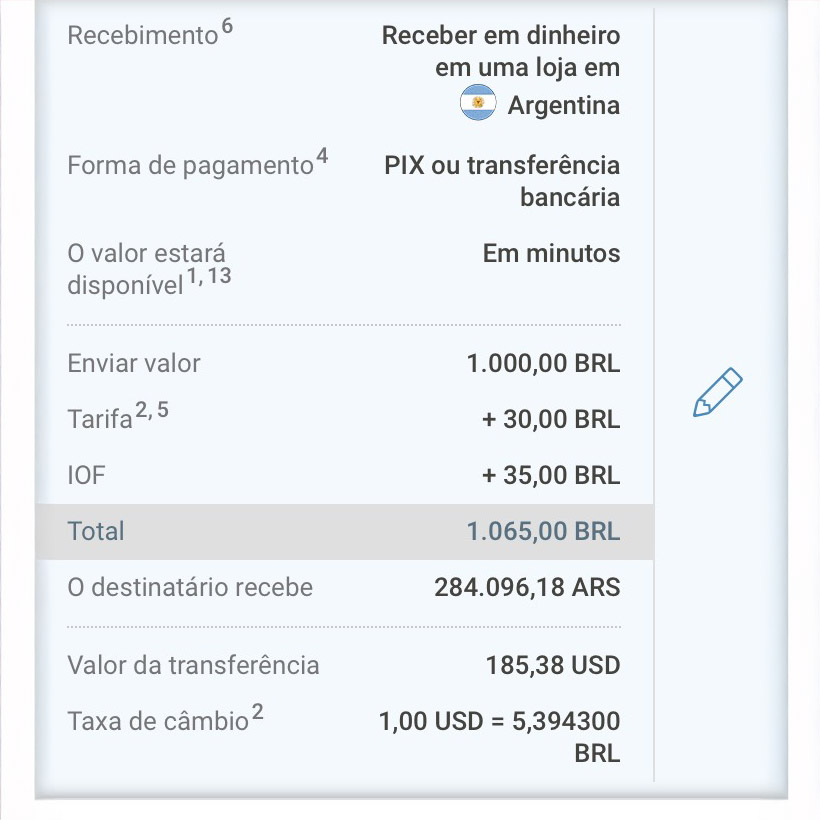 Que moeda levar para a Argentina em 2026? Real, dólar, peso ou cartões? 9 Western Union envio R$ 1.000