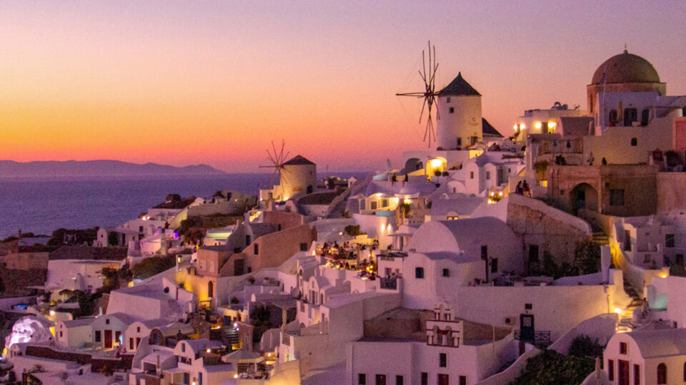 O que fazer em Santorini: pôr do sol em Oia