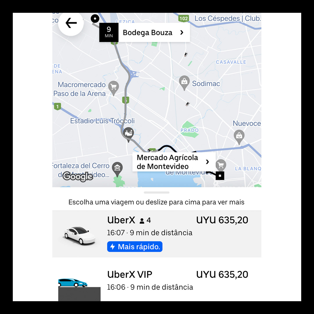 Vinícolas em MOntevidéu de Uber