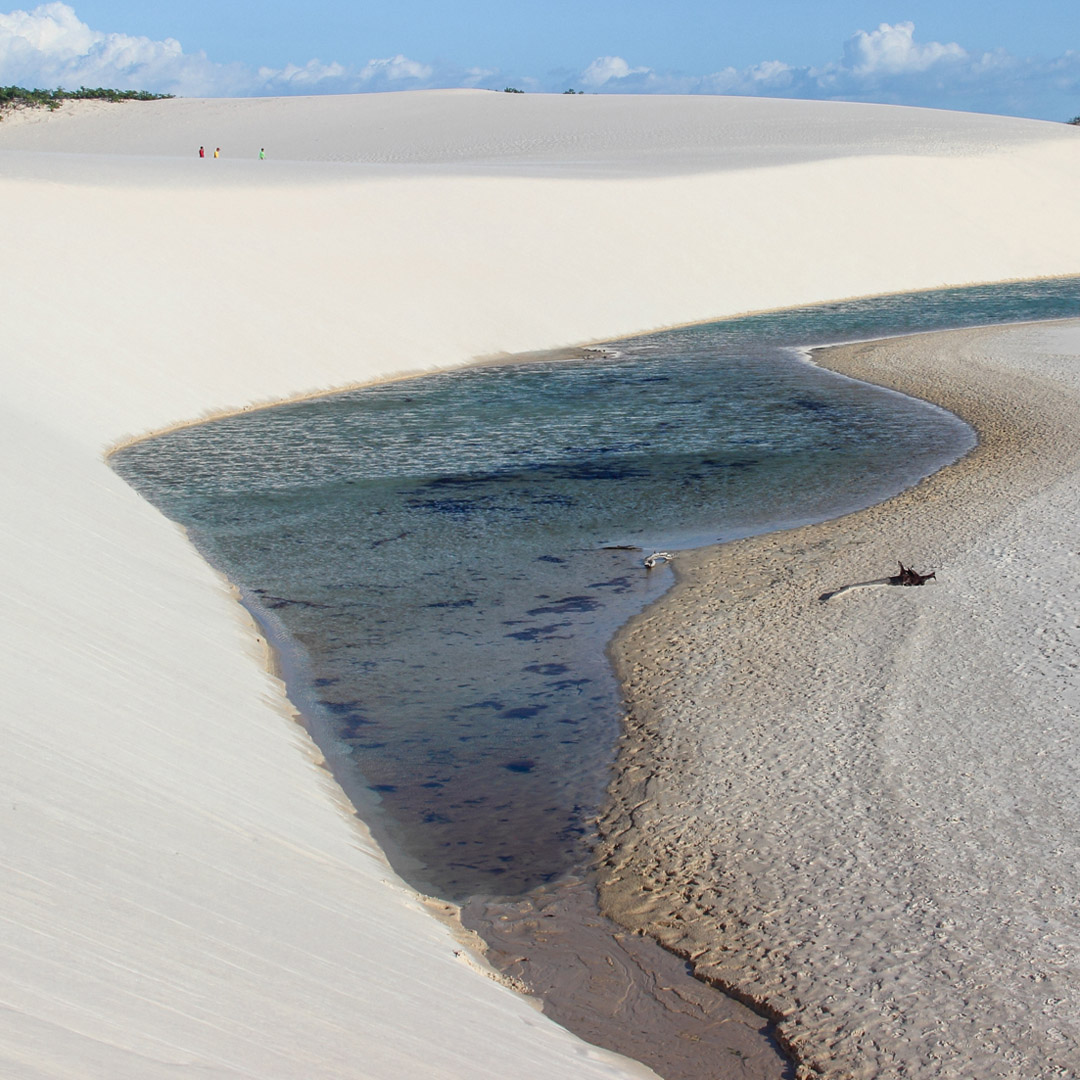 Quando ir aos Lençóis Maranhenses: lagoa vazia em setembro