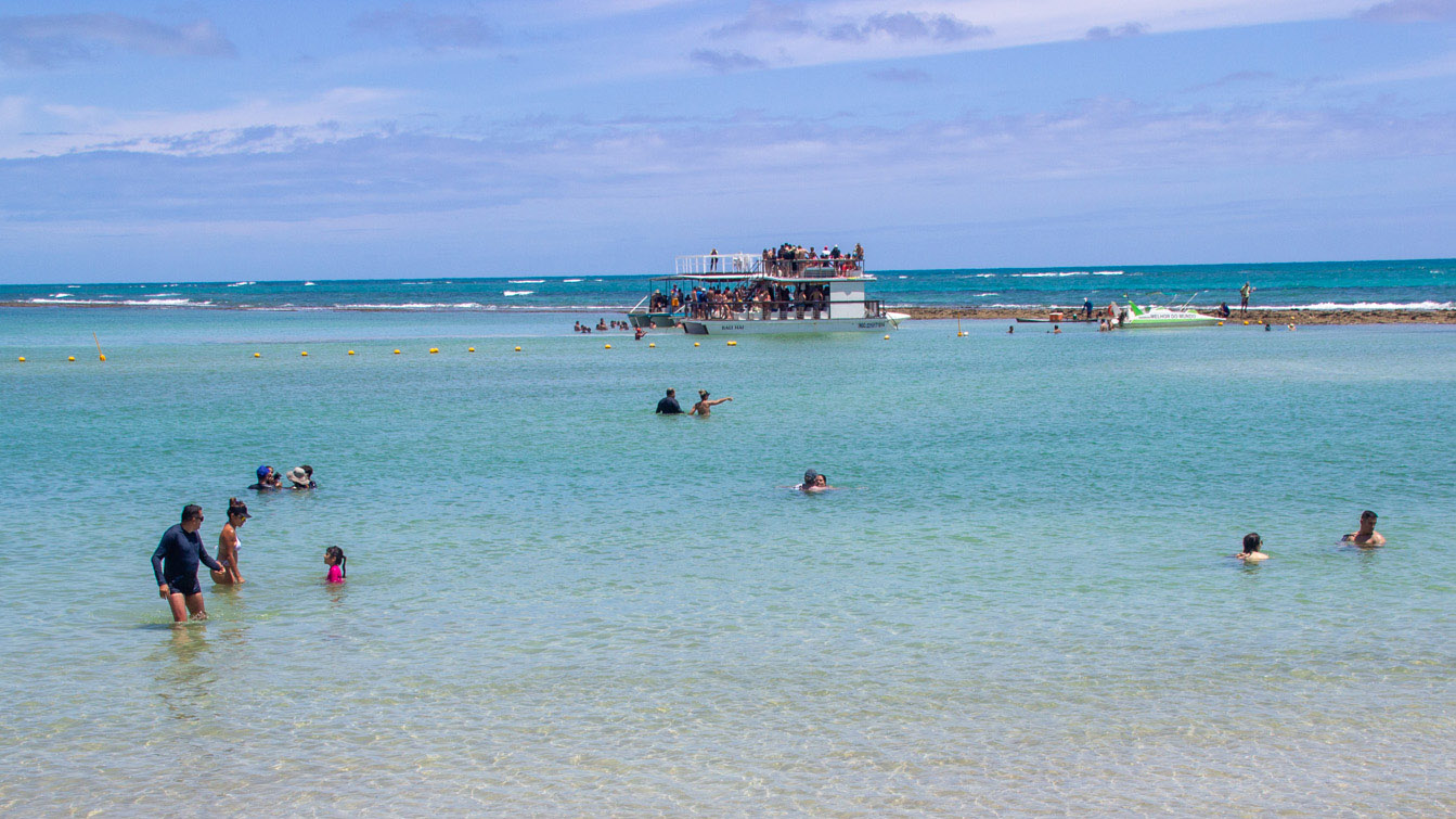 Passeio de catamarã em Carneiros