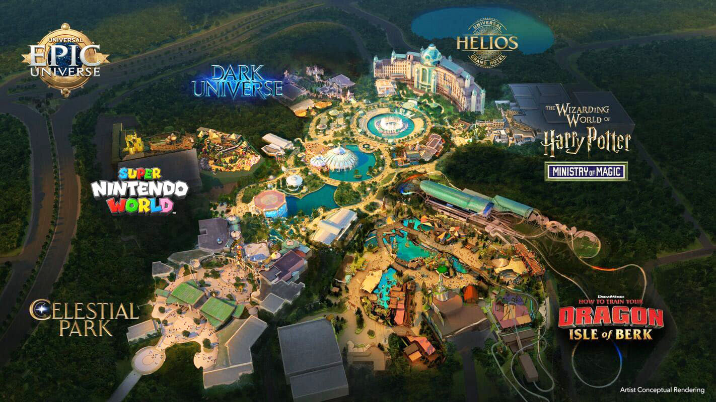 Epic Universe Mapa