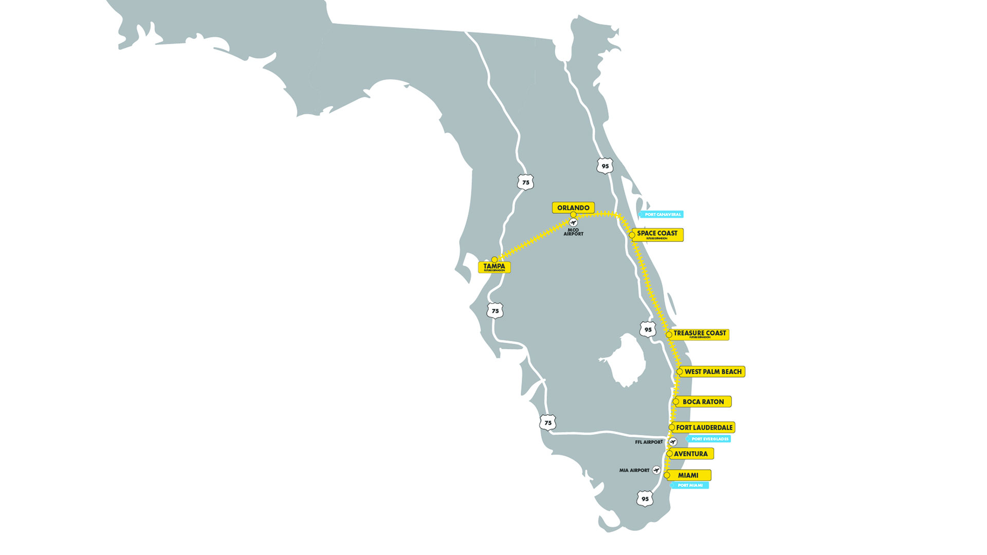 Como é viajar no trem bala entre Miami e Orlando 1