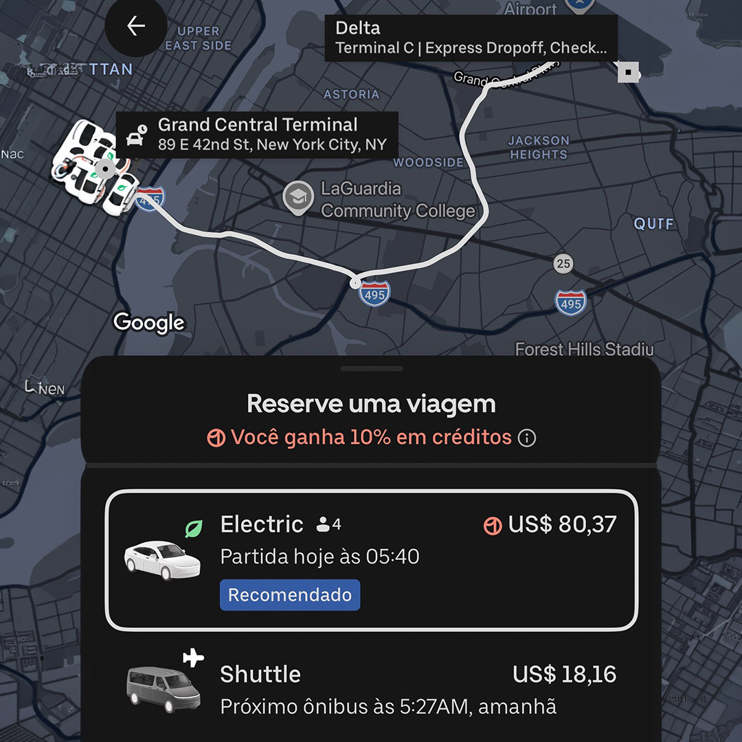 Nova York: transporte de/para o aeroporto LaGuardia 16 Uber Shuttle no Aeroporto LaGuardia